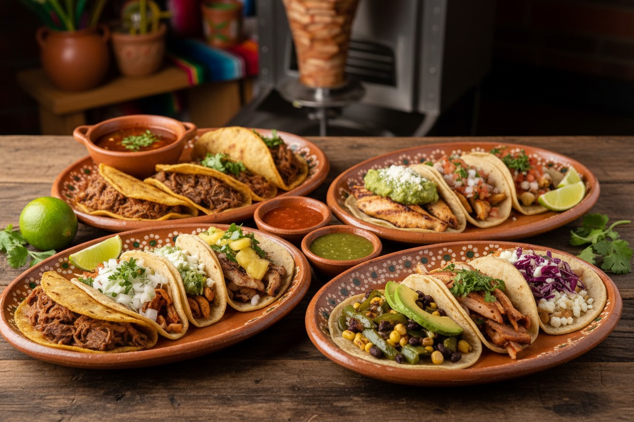 Utvalg av ekte Meksikansk Taco